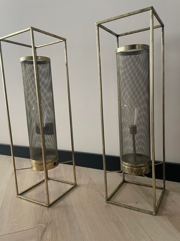 Stijlvolle Mansion Atmosphere staande lampen op batterijen, Ophalen, Zo goed als nieuw, Metaal, Minder dan 100 cm