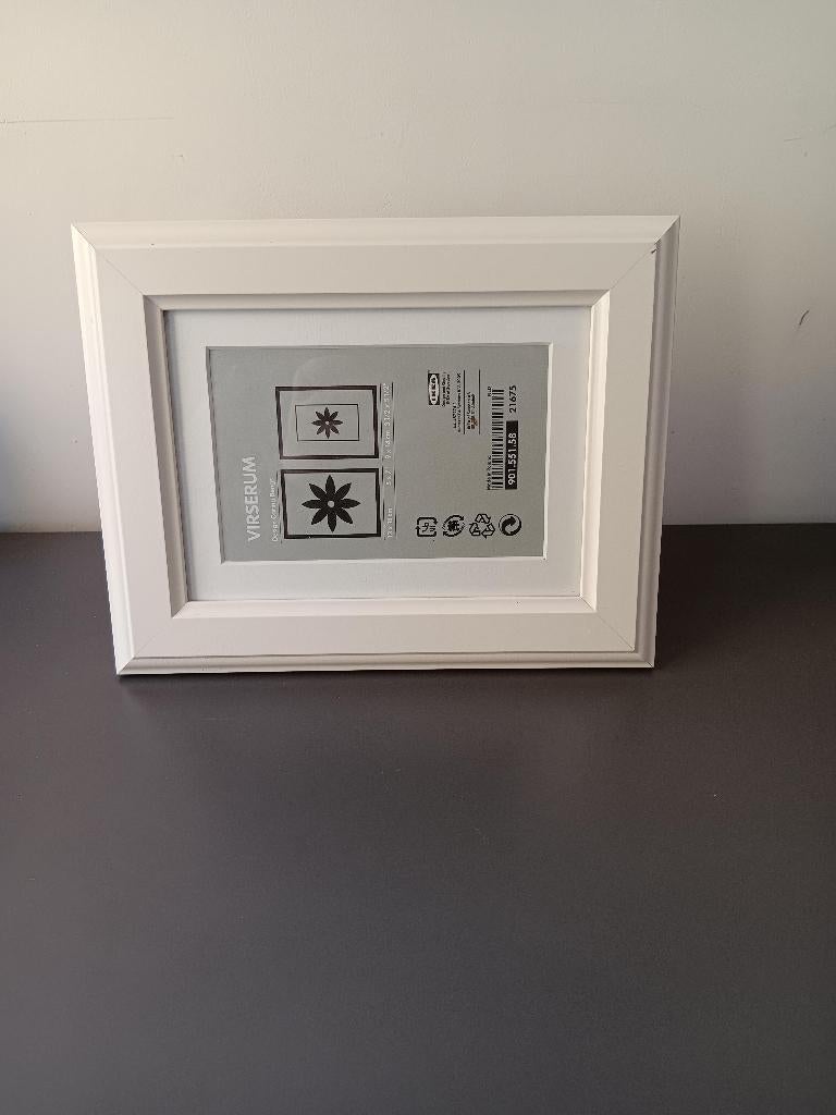 Witte IKEA VIRSERUM Fotolijst 13 x 18 cm, Ophalen of Verzenden, Gebruikt