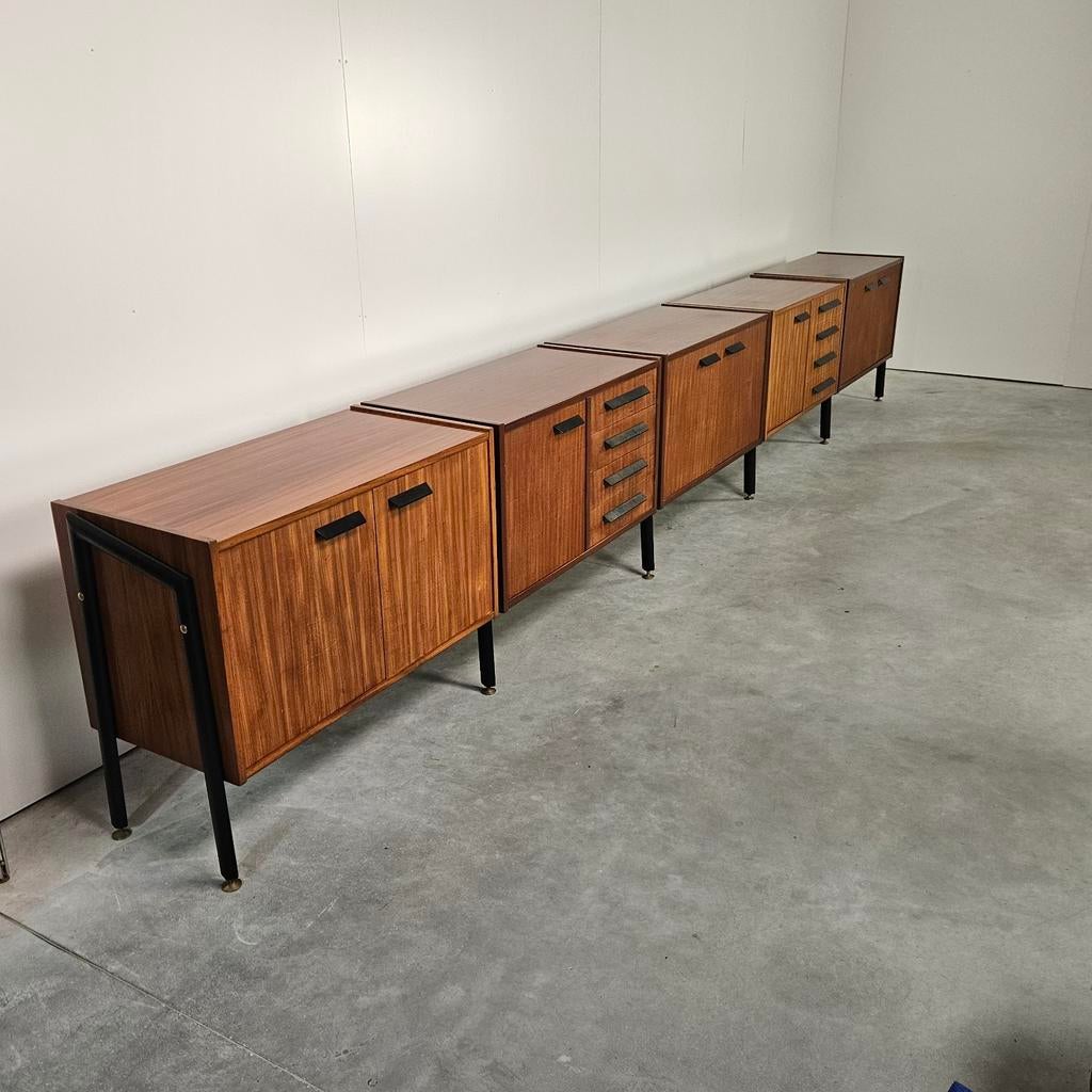 Vintage Italiaans XXL dressoir, modules, uniek, Ophalen of Verzenden, Huis en Inrichting
