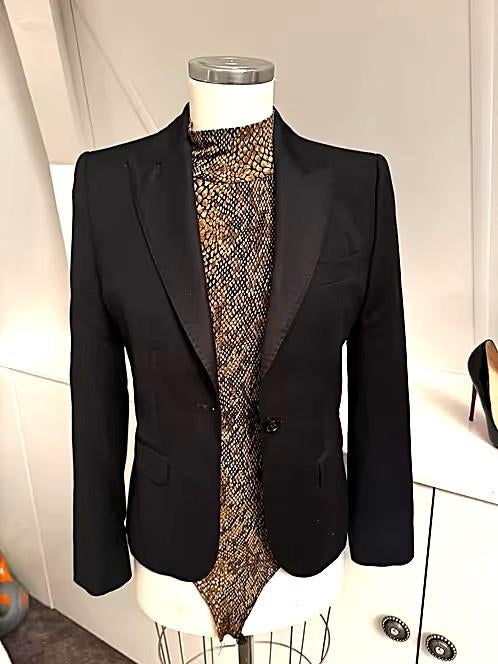 CAVALLARO NAPOLI blauwe nieuwstaat blazer jasje 36/38 CHCS, Kleding | Dames, Zwart, Cavallaro Napoli, Ophalen of Verzenden, Zo goed als nieuw