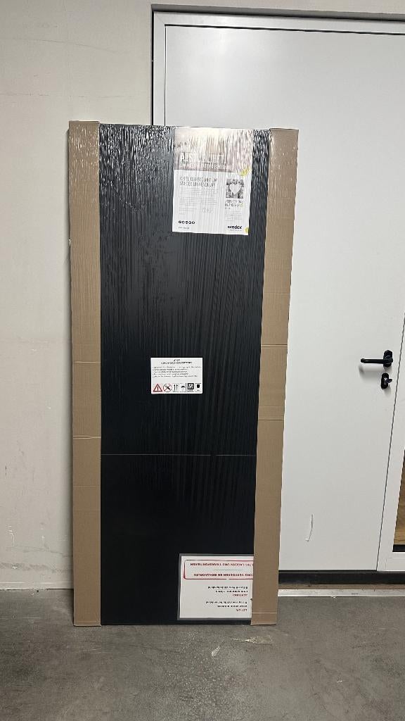 Zwarte afgelakte deur 83.0 x 201.5 Opdek rechts, 80 tot 100 cm, Binnendeur, Nieuw, Ophalen of Verzenden