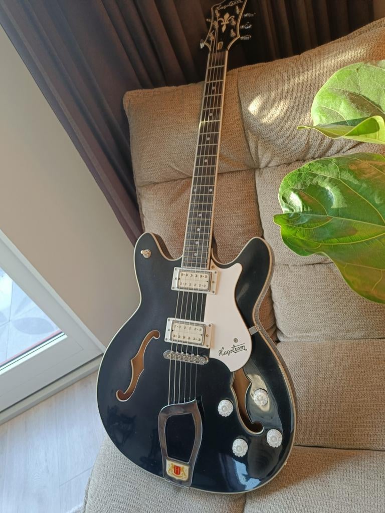 Hagstrom Viking Semi-Hollowbody + koffer, Muziek en Instrumenten, Ophalen, Gebruikt, Semi-solid body, Overige merken