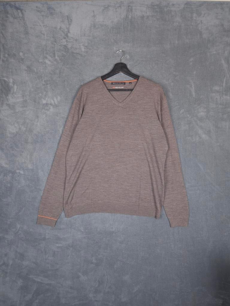 Joe Merino Trui V-Hals XXXL Beige Merino Wol, Kleding | Heren, Truien en Vesten, Joe merino, ., Beige, Overige maten