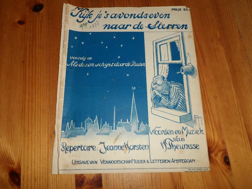 Kijk je s'avonds even naar de sterren - henri theunisse, Zang, Gebruikt, Ophalen of Verzenden, Artiest of Componist