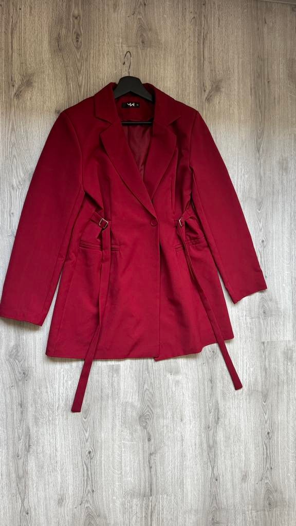 Most Wanted burgundy blazer jurkje – getailleerd, Kleding | Dames, Jurken, Verzenden, Nieuw, Maat 34 (XS) of kleiner, Boven de knie