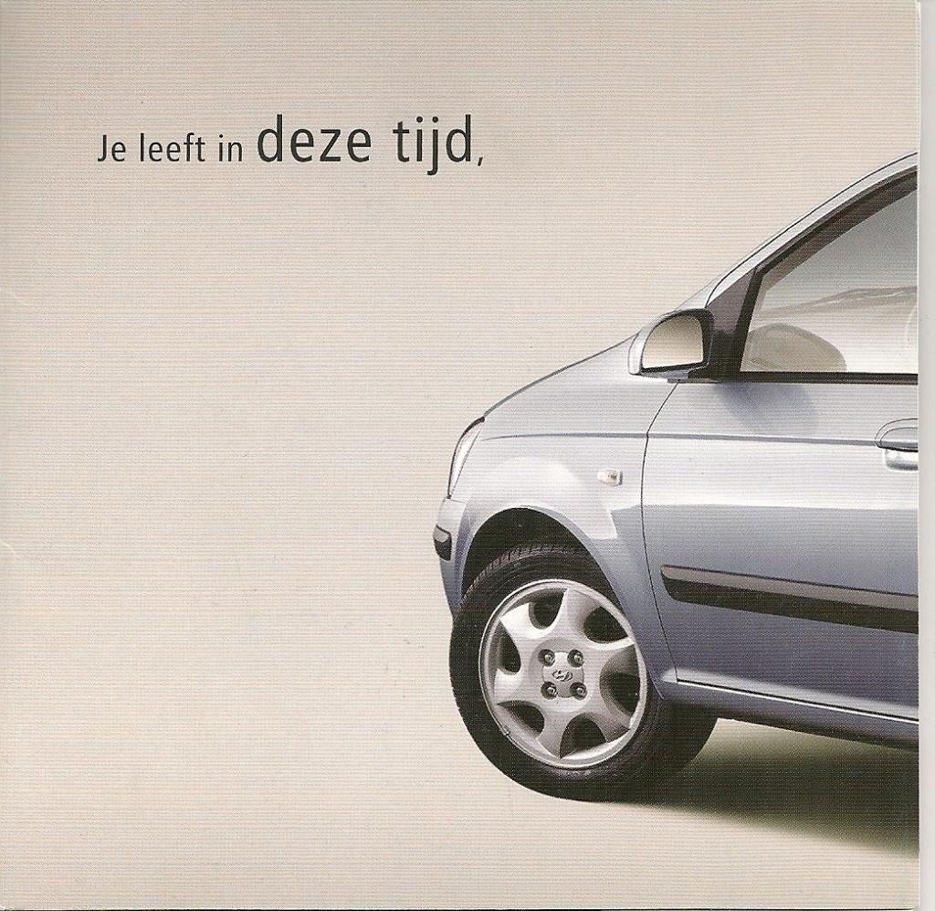 Vouwfolder Hyundai Getz, 2002 (13x13 cm.), Ophalen of Verzenden, Nieuw, Overige merken