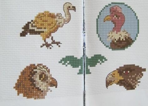 Borduurpatroon 6 x Roofvogels  nr 6102, Verzenden, Nieuw, Handborduren, Patroon