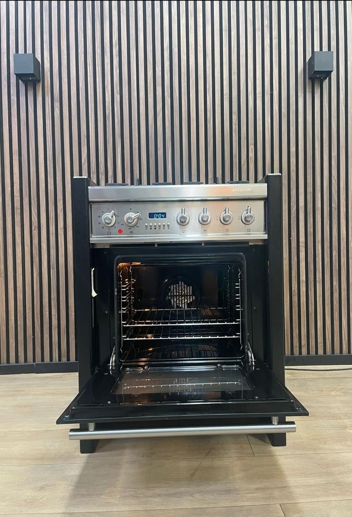 Luxe Rvs zwart Solitaire Fornuis 70 cm (Gratis bezorgen), 5258sh, 60 cm of meer, Ophalen of Verzenden, Zo goed als nieuw