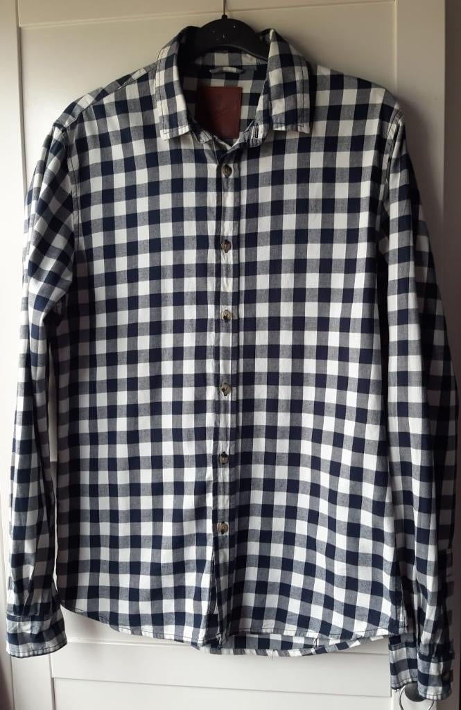 Blauw-wit geblokte blouse Stangata maat M, Kleding | Heren, Overhemden, Stangata, Blauw, Nieuw, Halswijdte 39/40 (M)