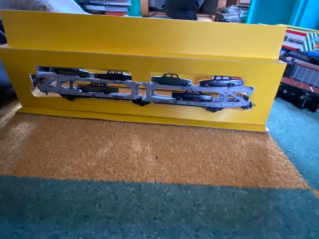 Lima S.I.T.F.A. Autotransportwagon met auto's, Gelijkstroom, Wagon, Ophalen of Verzenden, Zo goed als nieuw