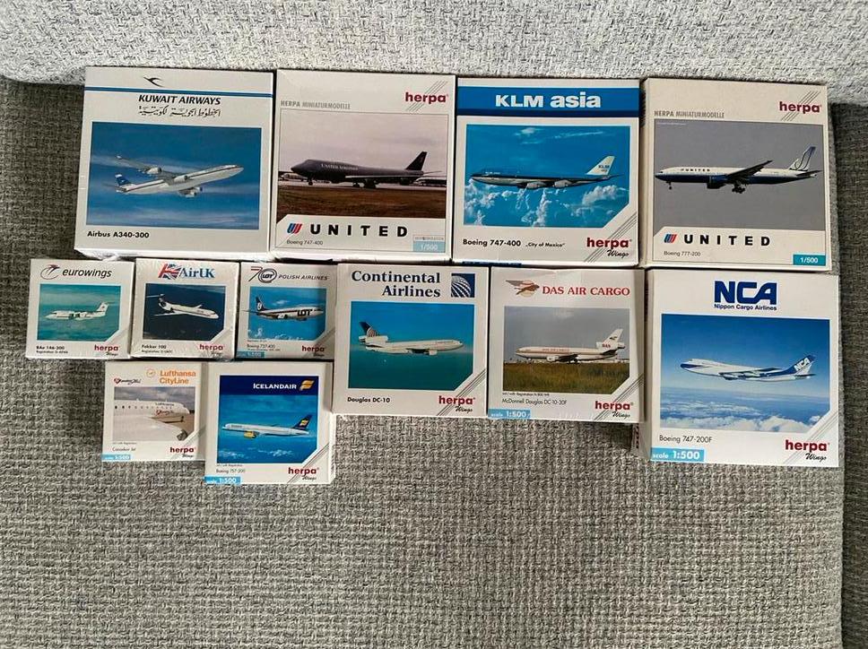 Herpa 1:500 vliegtuigen, Ophalen of Verzenden, Nieuw, Schaalmodel