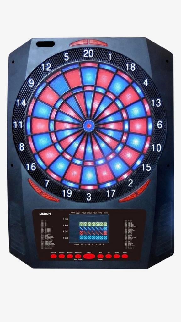 XQmax Lisbon Elektronisch Dartbord Nieuw In Doos, Ophalen of Verzenden, Nieuw, Dartbord met pijlen, Elektronisch