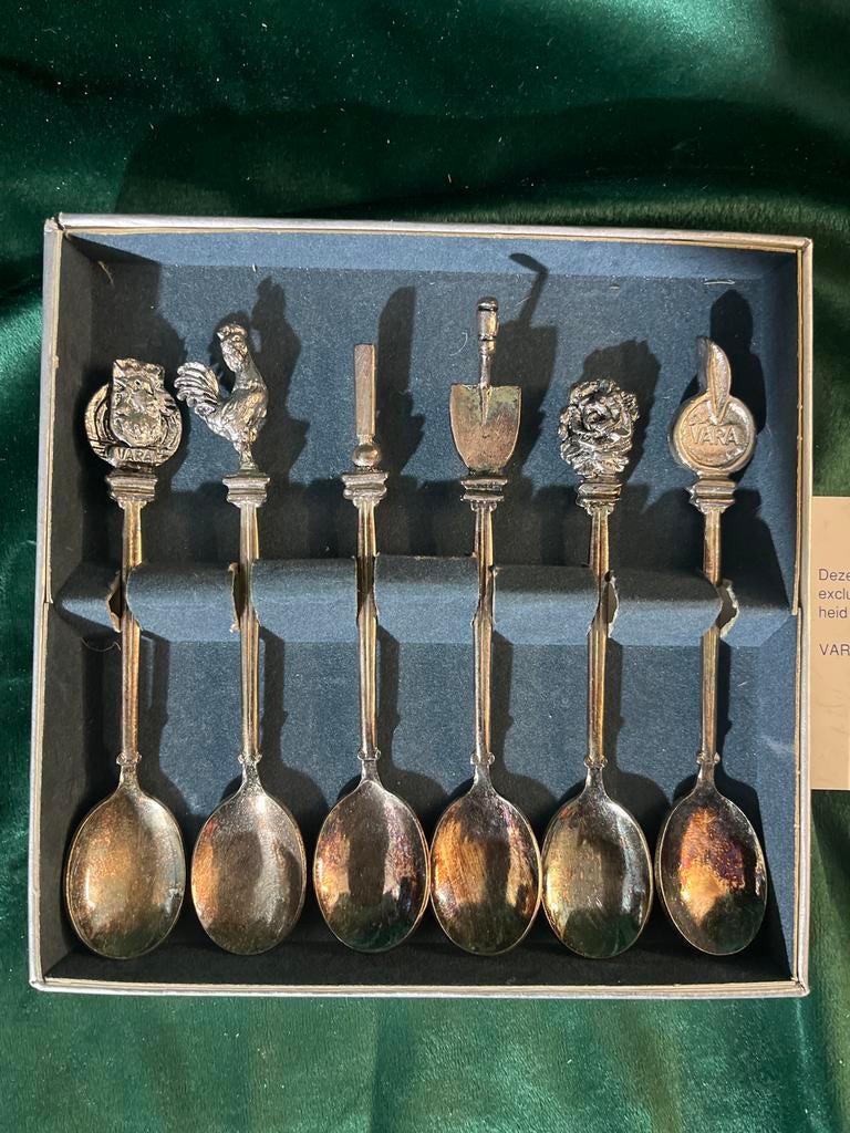Zwaar verzilverde lepels VARA jubileum 1925-1990, Ophalen of Verzenden