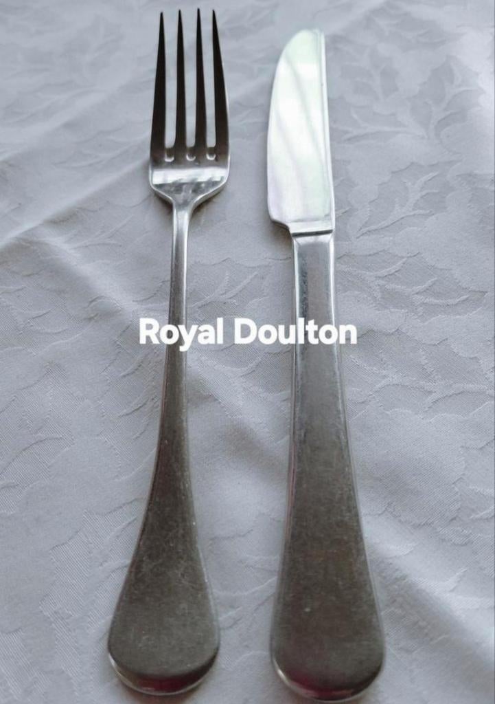 Bestek Royal Doulton brede gladde en ronde handvatten, Ophalen of Verzenden, Rvs of Chroom