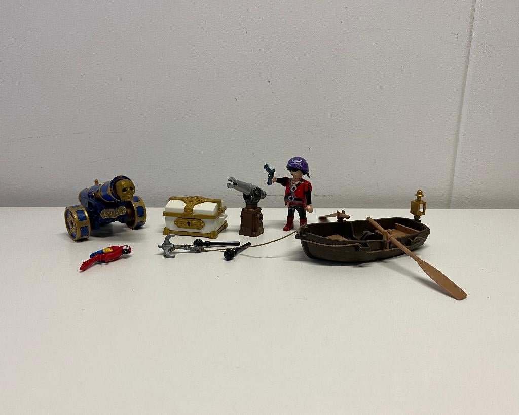 Franse Soldaten 3112 nr 46: Piraat Roeiboot Kanon 3940 3938, Ophalen of Verzenden, Gebruikt, Los playmobil