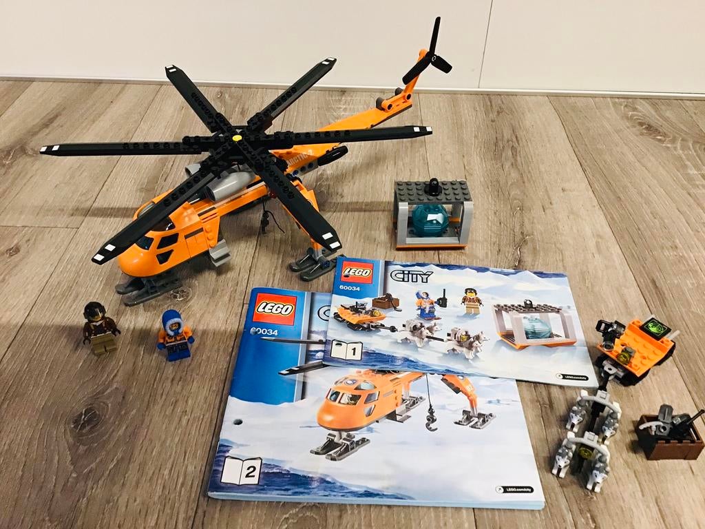 LEGO city arctic 60034, arctic helicrane, compleet en ZGAN, Kinderen en Baby's, Speelgoed | Duplo en Lego, Ophalen of Verzenden