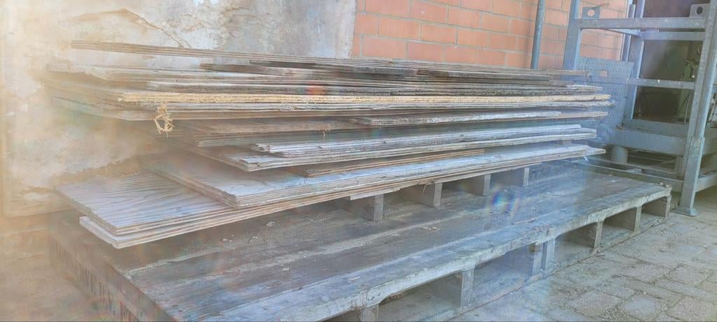 Bekisting platen underlayment 18mm gebruikt stroken, Minder dan 25 mm, Overige typen, Ophalen of Verzenden, Minder dan 200 cm