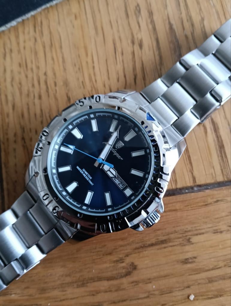 Nieuw horloge, Sieraden, Tassen en Uiterlijk, Horloges | Heren, Staal, Staal, Polshorloge, Nieuw