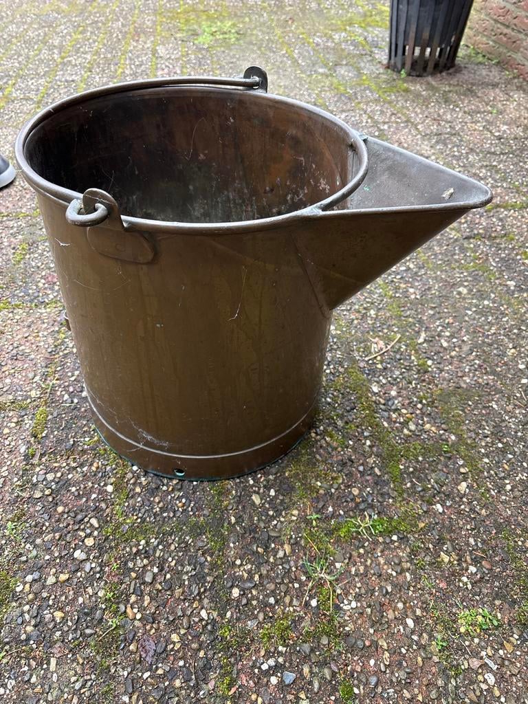 Koperen grote ketel met schenktuit, Ophalen of Verzenden