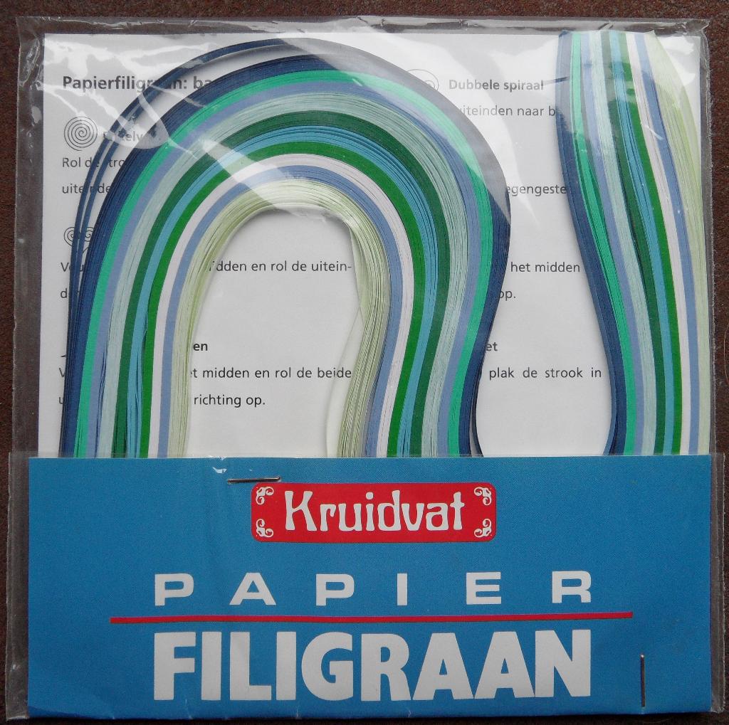 Quilling – papierfiligraanstroken blauwtinten 3mm, Ophalen of Verzenden, Nieuw