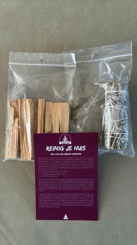 Smudge stick witte salie en 1 x 50 gram Palo Santo NIEUW, Ophalen of Verzenden, Nieuw