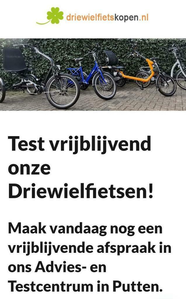 DRIEWIELFIETSEN van Raam en Huka- Nieuw en Gebruikt