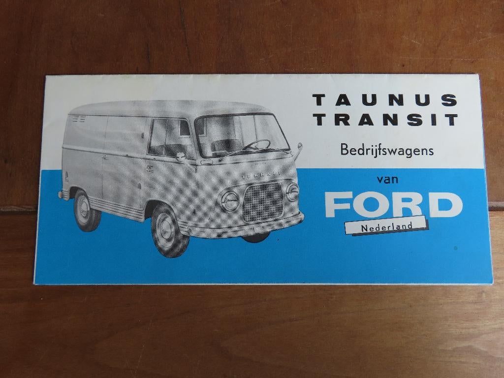 Compacte uitvouwfolder Ford Taunus Transit bestelauto's 1958, Ford, Ophalen of Verzenden, Zo goed als nieuw, Ford