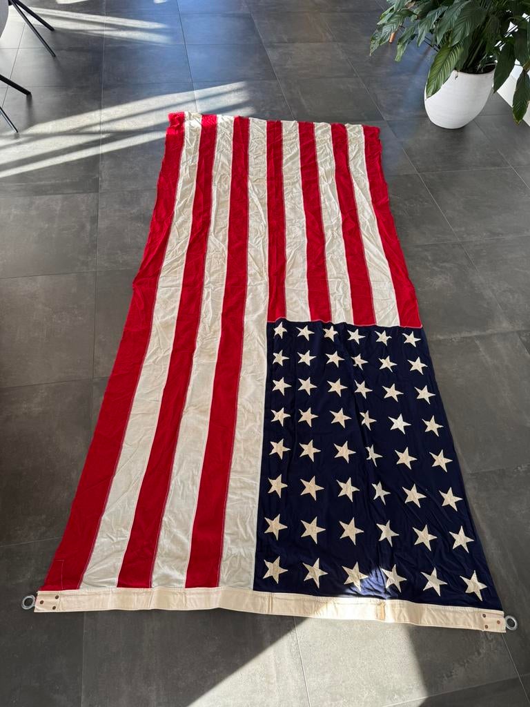Originele Quater Master burial vlag, 48 sterren uit WO2, US, Ophalen of Verzenden, Amerika