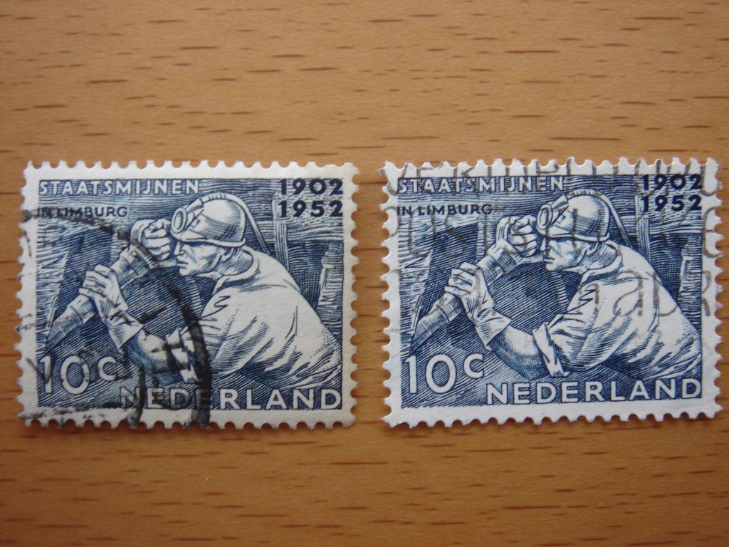 Nederlandse staatsmijnen 2x NVPH 582   Gestempeld, Postzegels en Munten, Ophalen of Verzenden, Na 1940, Gestempeld
