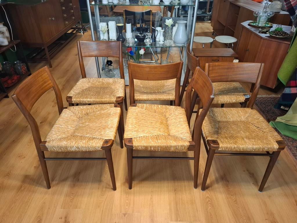 Vintage Georg Leowald Wilkhahn mid century Deens teak stoel, Ophalen, Vintage mid century design jaren 60 70, ..., Hout