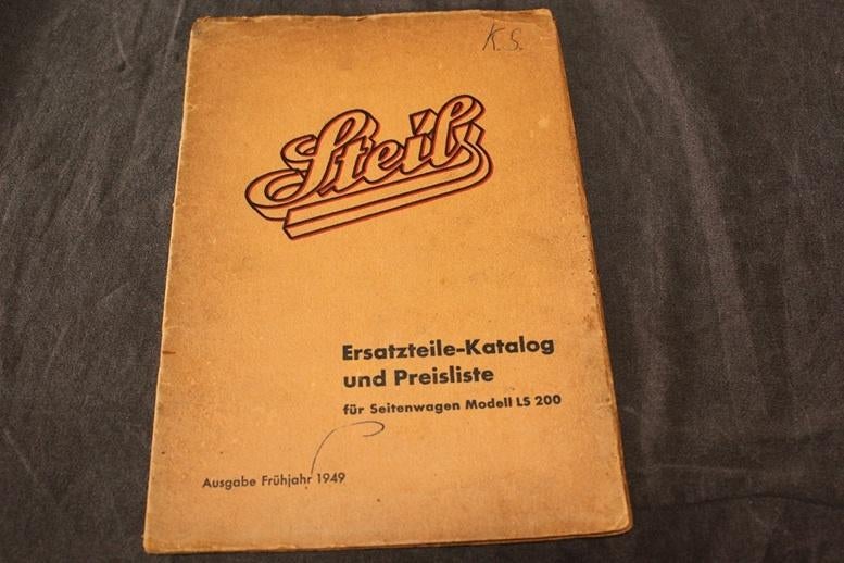 Steib 1949 seitenwagen modell LS200 ersatzteil katalog, Motoren, Ophalen of Verzenden, Overige merken