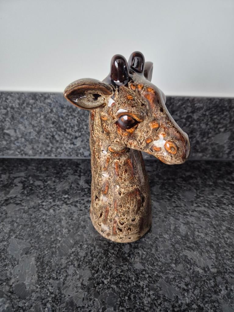 Vaasje giraffe, Huis en Inrichting, Woonaccessoires | Vazen, Ophalen of Verzenden, Overige kleuren, Glas, Minder dan 50 cm