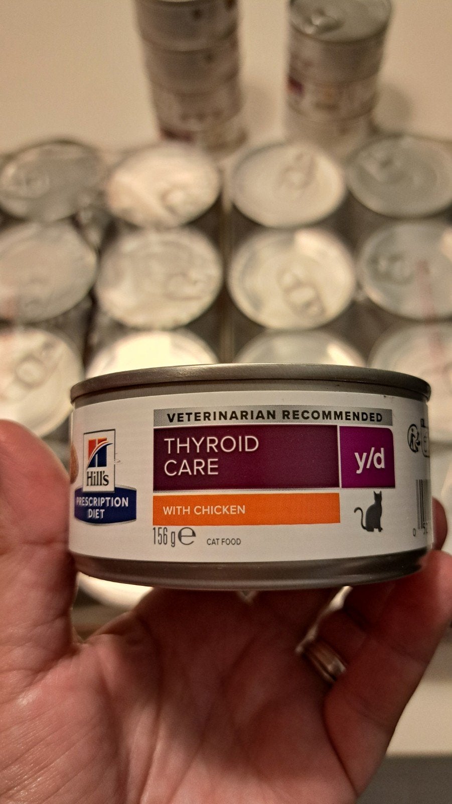 56 blikjes Thyroid care blikvoer à 156 gram voor katten, Ophalen, Kat