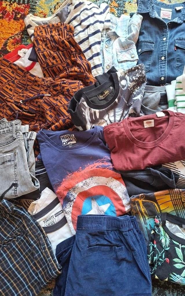 Volle doos mooie herenkleding, maat S (voorjaar/zomer), Ophalen of Verzenden, Gedragen, Diverse merken