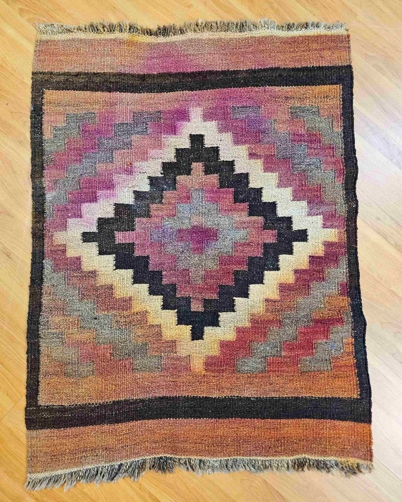 Handgemaakt kelim kleed 96/74 cm