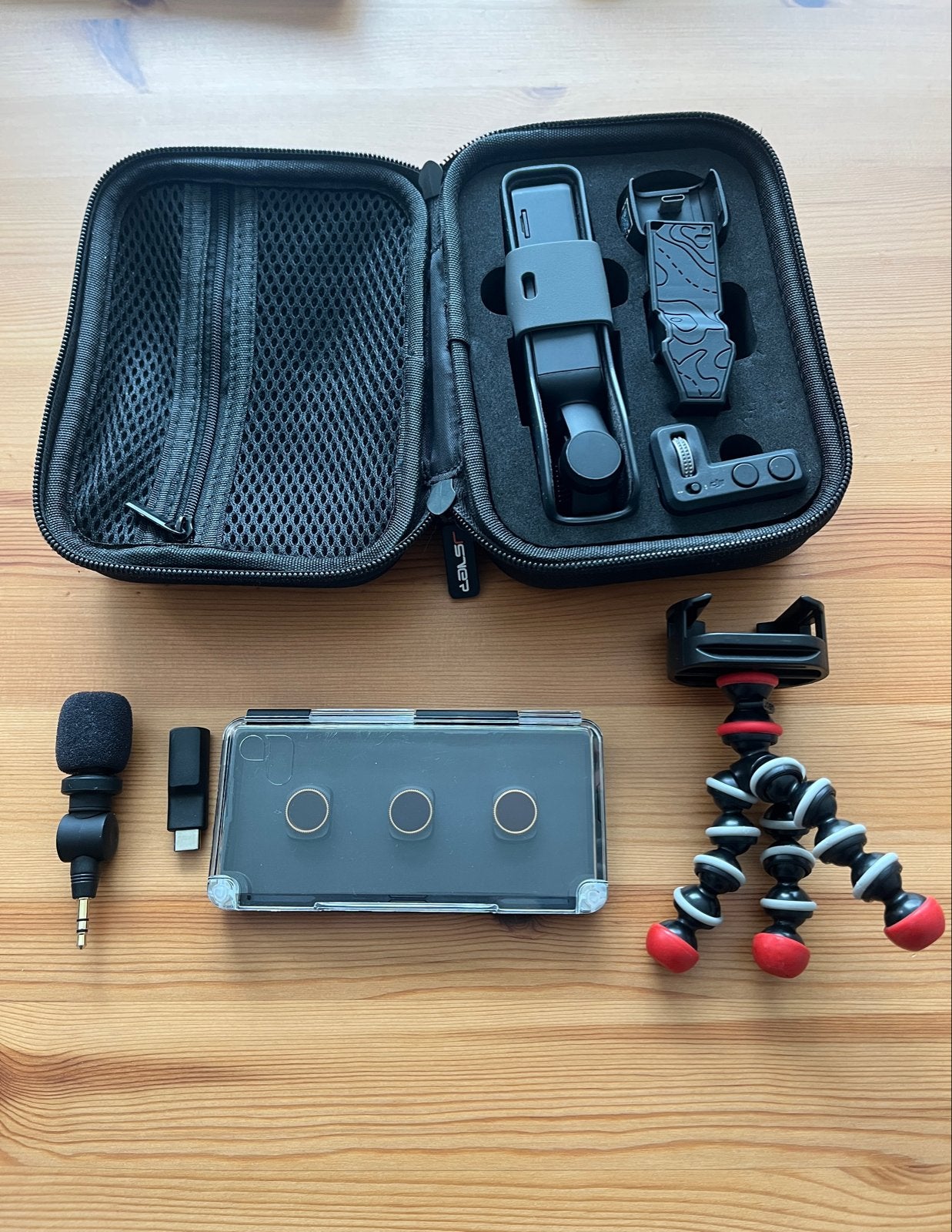 DJI Osmo Pocket 1 met accessoires en ND-filters, Overige merken, Overige soorten, Zo goed als nieuw, Externe microfoon