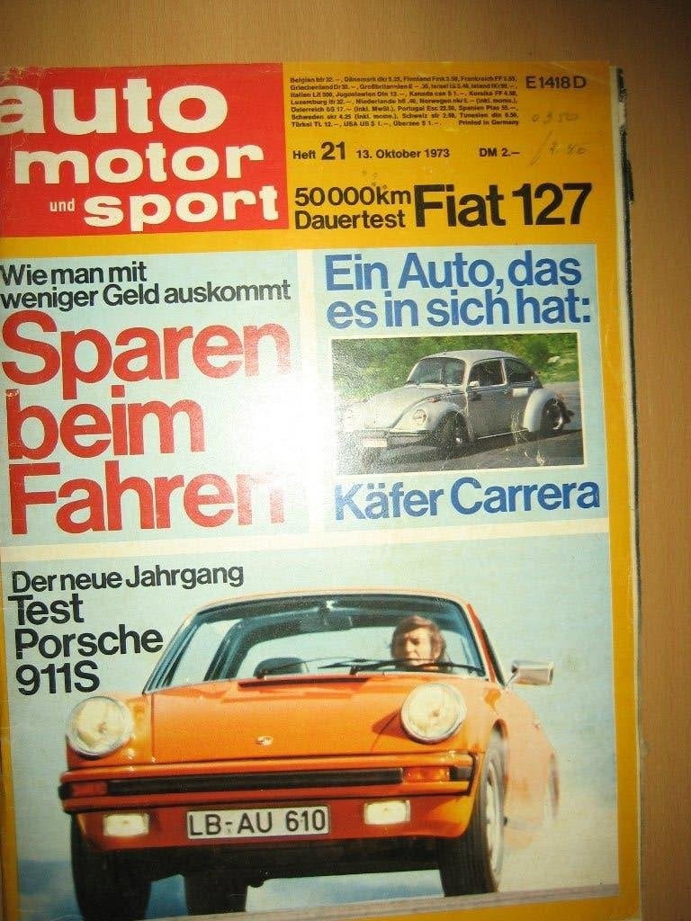 AM&S 1973 21 Porsche 911 S T VW Kever Alfa 1600 GT Spider, Ophalen, Gelezen, Porsche
