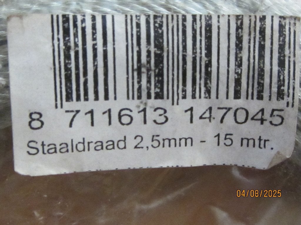 staaldraad, Ophalen, 250 mm of meer, Overige typen, Nieuw