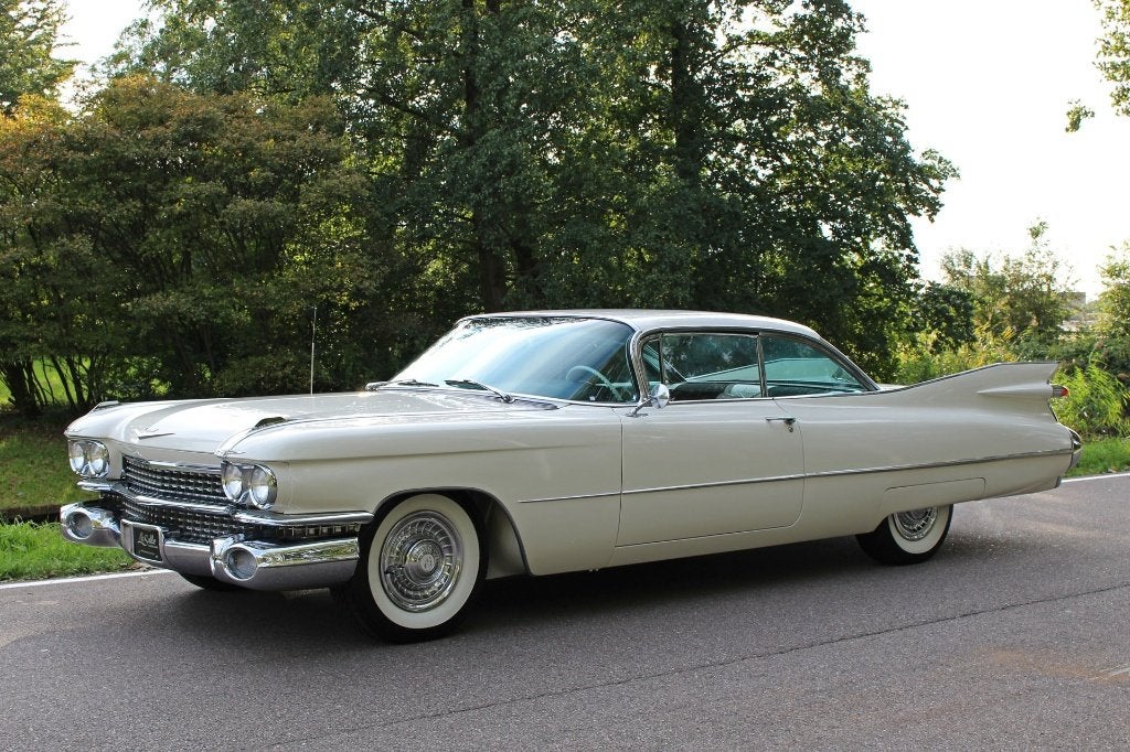 1959 Cadillac Coupe de Ville - Icoon in uitstekende conditie, Auto's, Automaat, Achterwielaandrijving, Leder en Stof, Wit