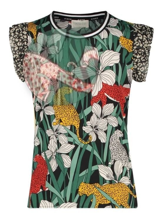 Prachtige AI & KO top Deno Jungle maat 152., Overhemd of Blouse, Zo goed als nieuw, Ai&Ko, Verzenden