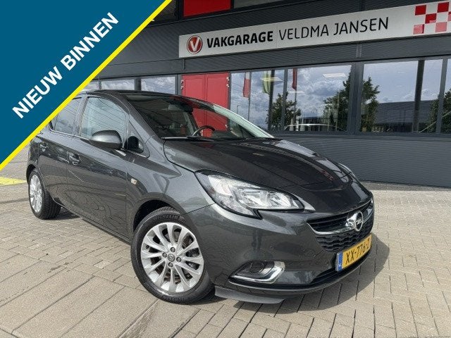 Opel Corsa 1.0 TURBO ONLINE EDITION + ECC/NAVI/PDC/LMV/CRUIS, Automatische klimaatregeling, Gebruikt, Euro 6, Leder en Stof