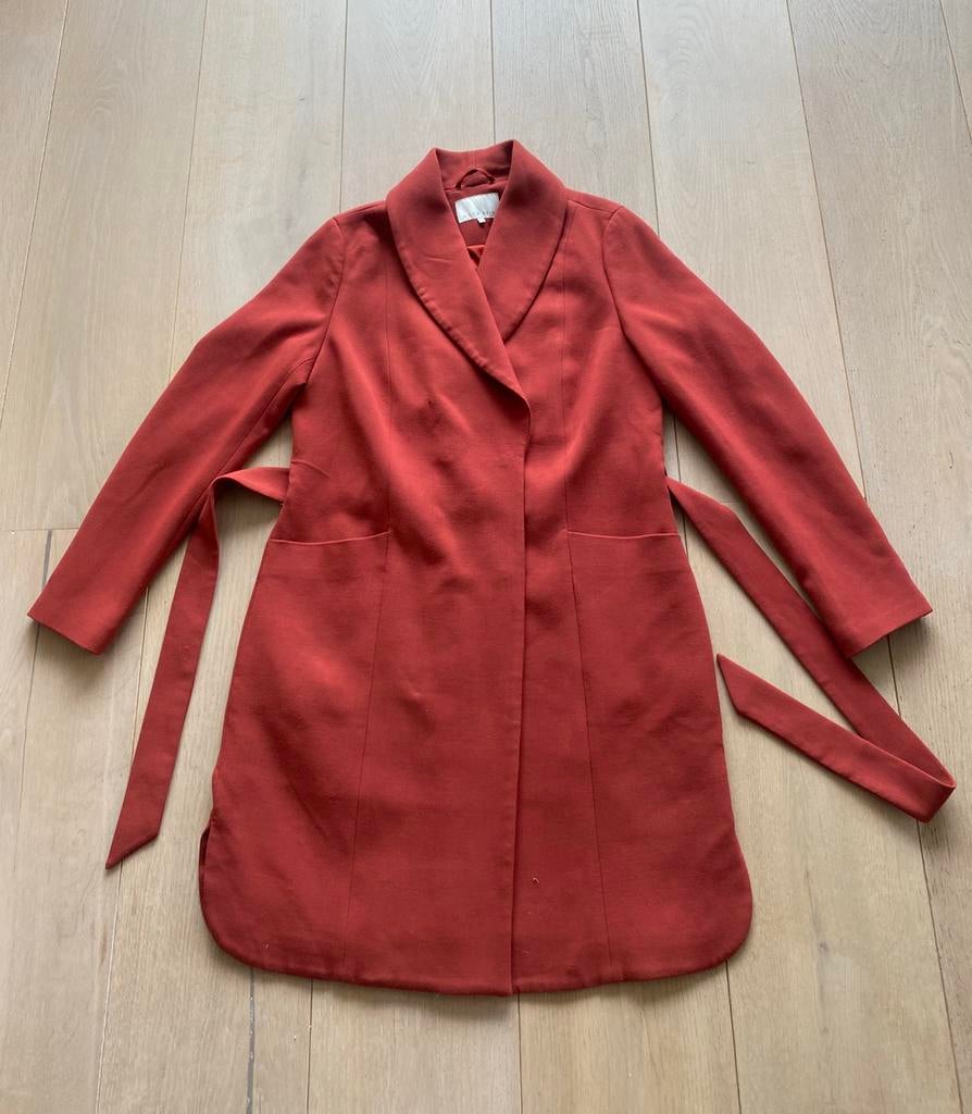 Mint en berry jas 42, Kleding | Dames, Ophalen of Verzenden, Zo goed als nieuw, Maat 42/44 (L), Rood