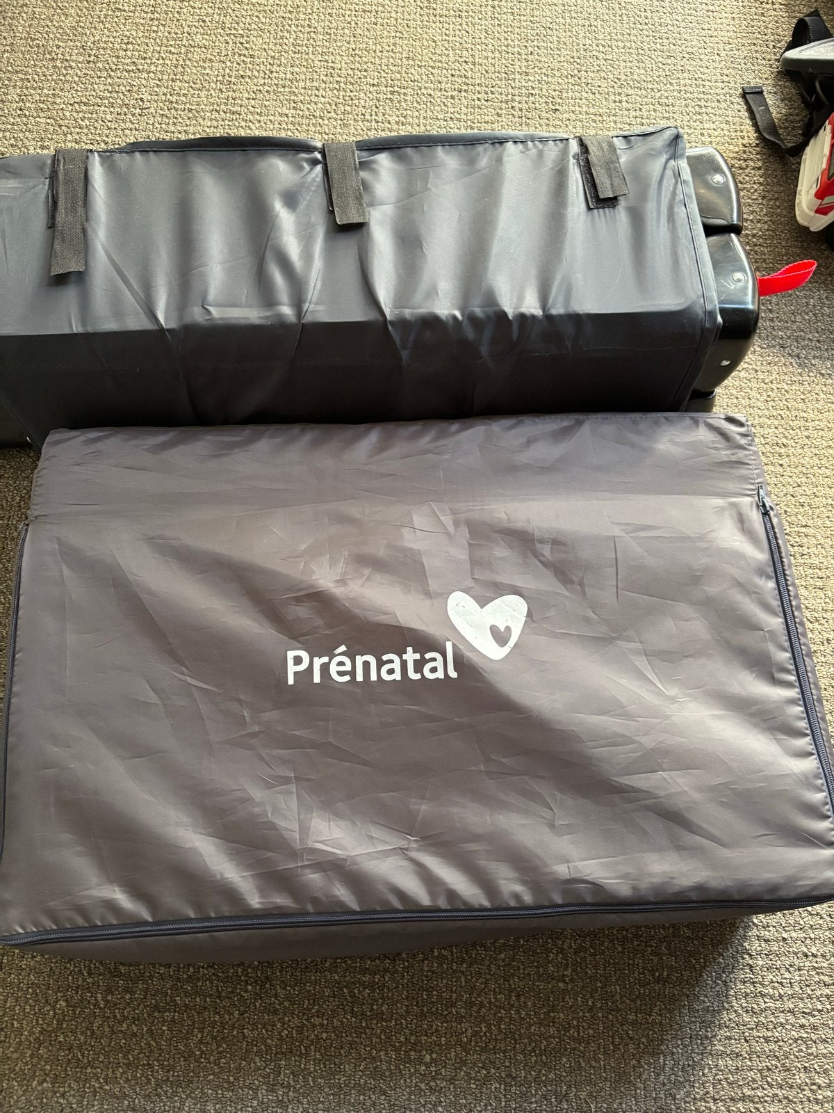 Prénatal campingbedje zwart /grijs, Ophalen, Zo goed als nieuw, Reisbedje