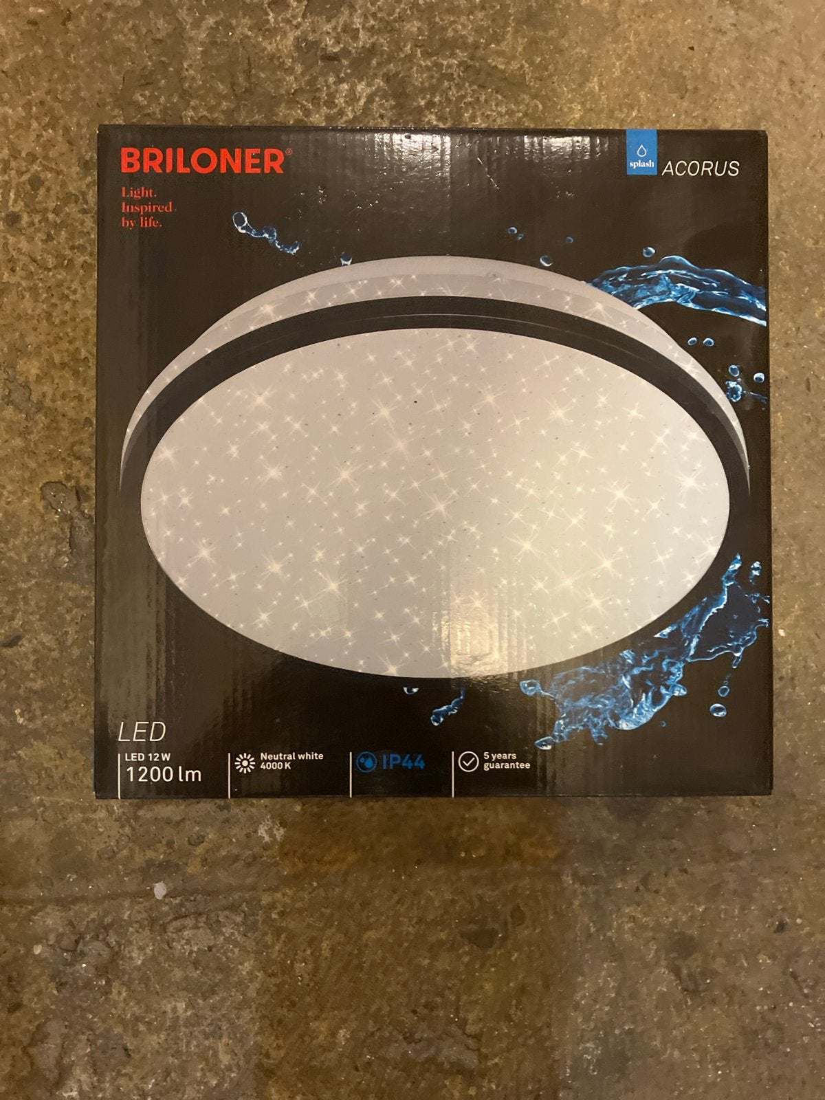 Briloner LED Plafondlamp Acorus - 12W, 4000K, IP44, Ophalen, Wit, Overige merken, Kunststof