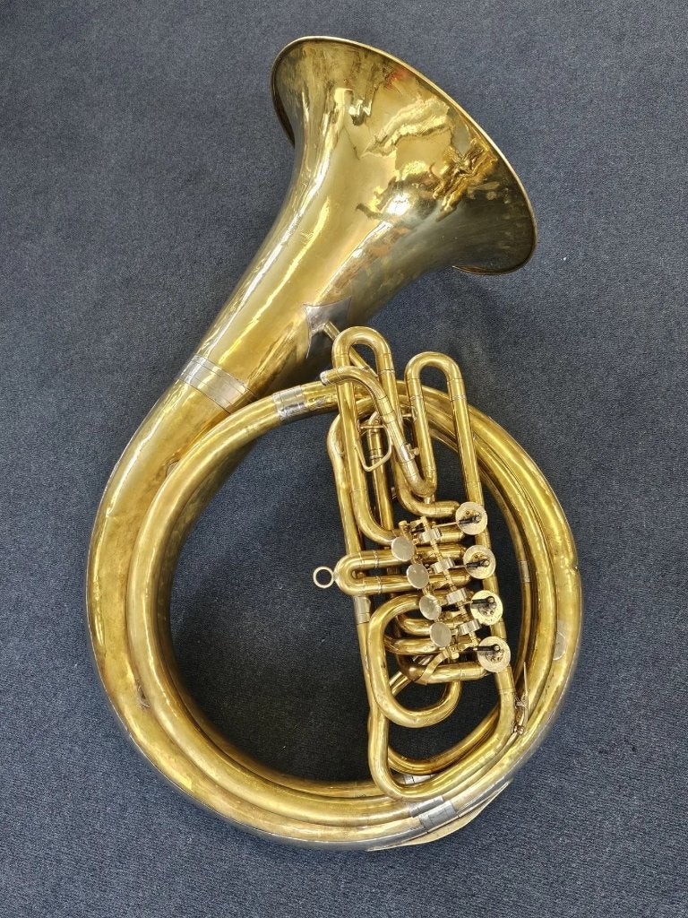 Amati Kraslice 4 valve BBb Helicon Tuba, Muziek en Instrumenten, Ophalen, Gebruikt, Bes-tuba