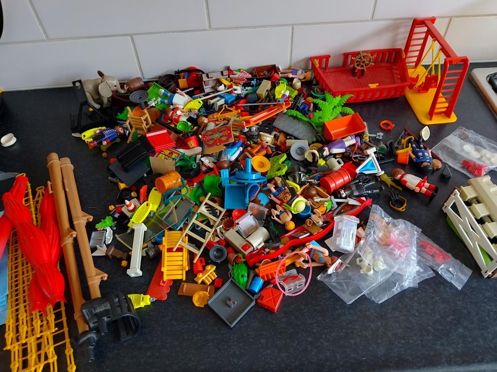 Grote partij losse Playmobil onderdelen en figuren, Ophalen of Verzenden, Gebruikt