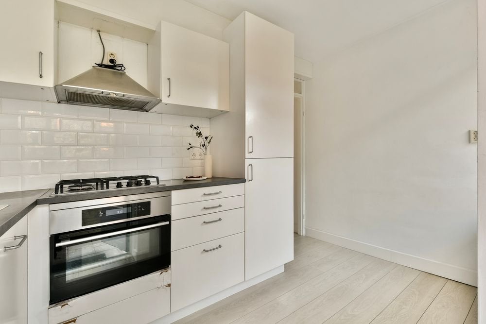 Keuken te koop incl apperatuur, Ophalen, Gebruikt, Wit, Hoekkeuken