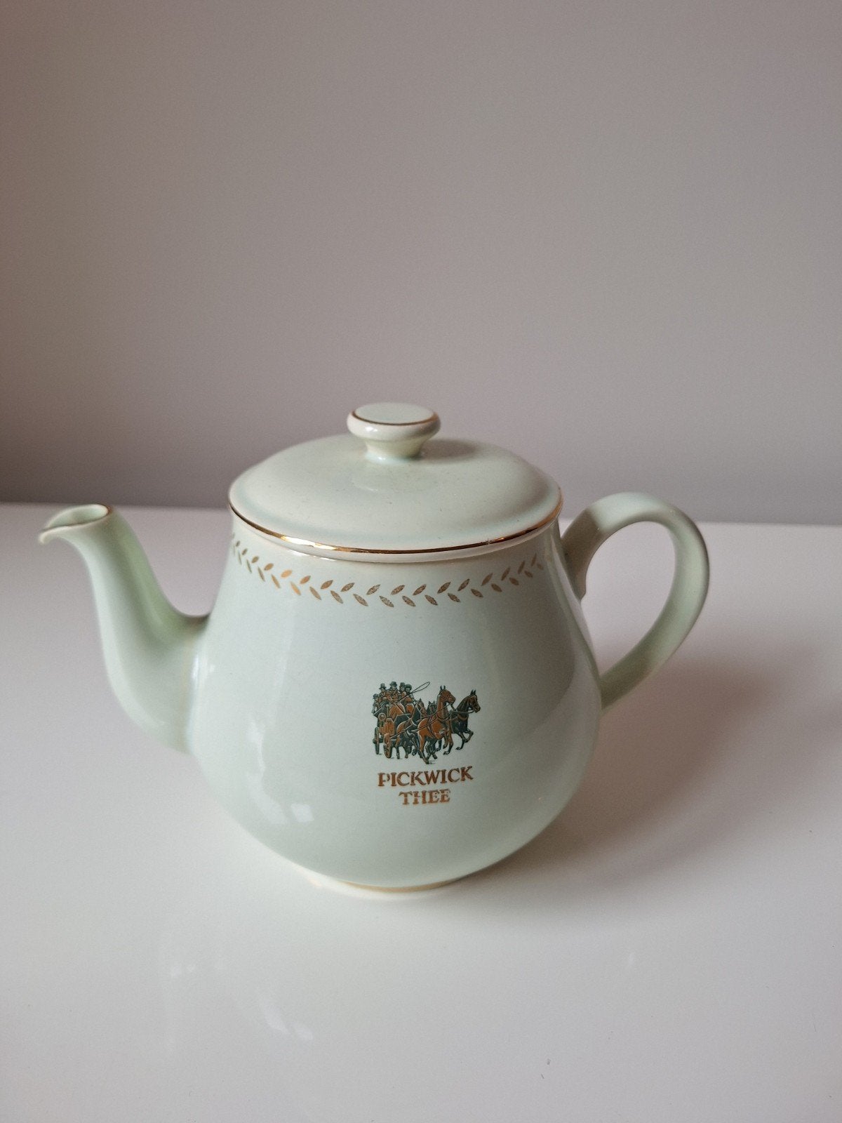 Vintage Pickwick Thee theepot - Crèmekleurig met decoratie, Ophalen