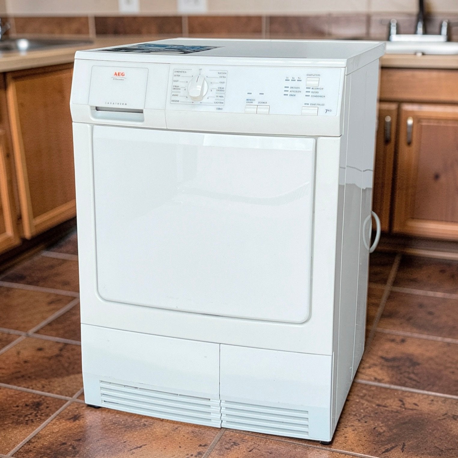 Wasdroger Condensdroger AEG 7kg Outlet Sensordroger, Witgoed en Apparatuur, Ophalen of Verzenden, A, A, A