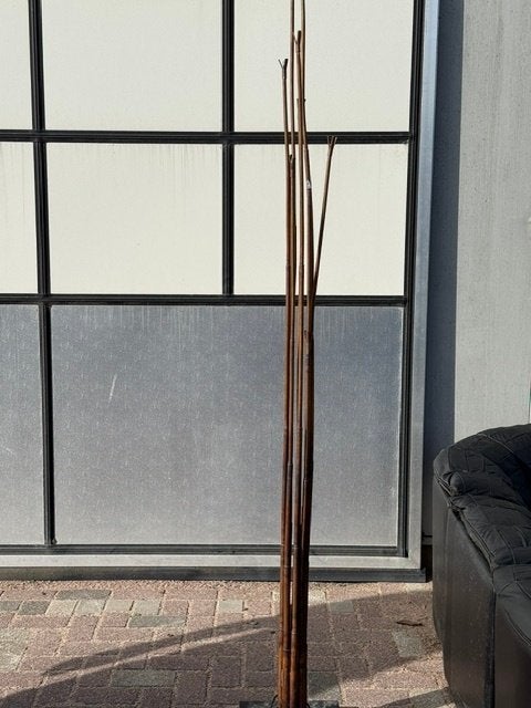 2 Koperen lamp met sculpturale vorm, Ophalen